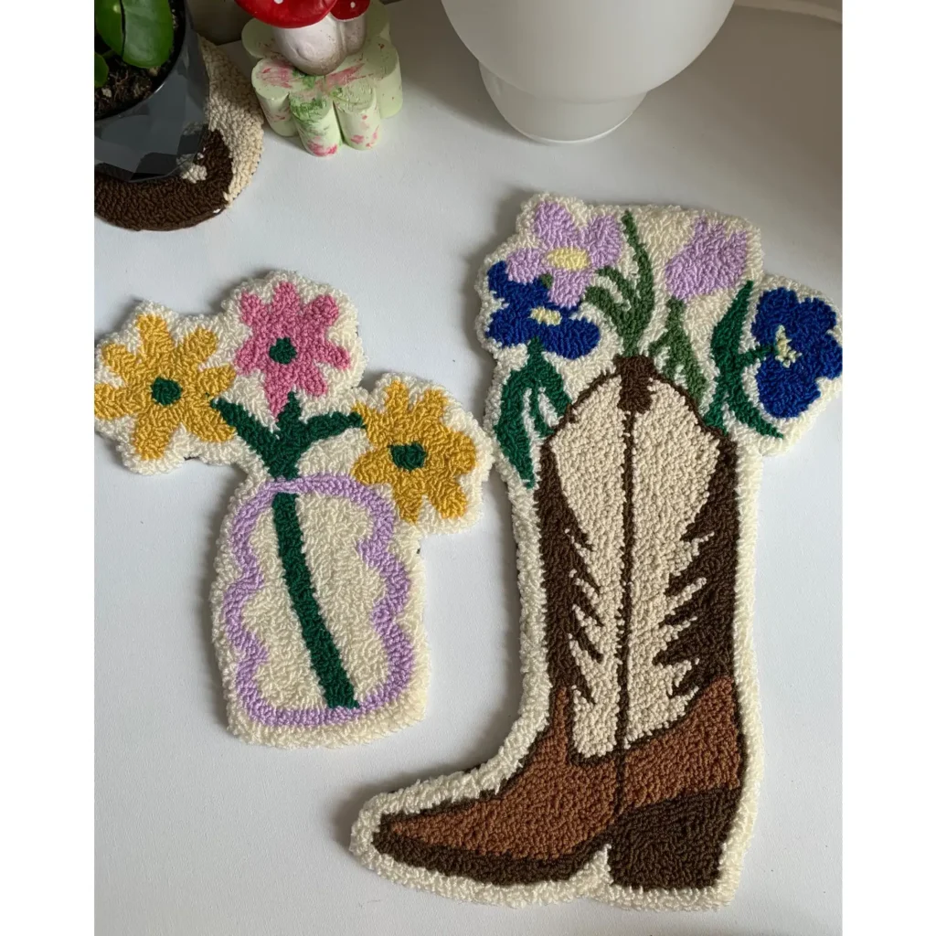 décoration mural botte à fleurs cowgirl muudland