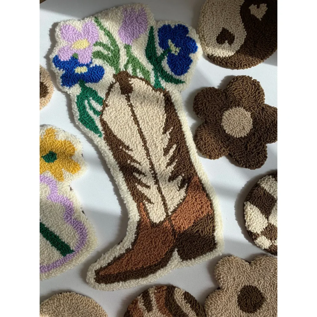 décoration mural botte à fleurs cowgirl muudland