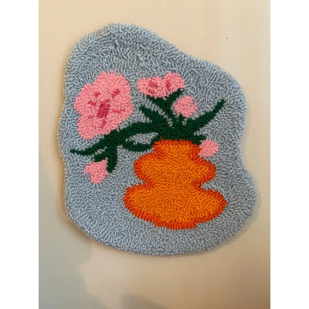 vase à fleure fond bleu muudland