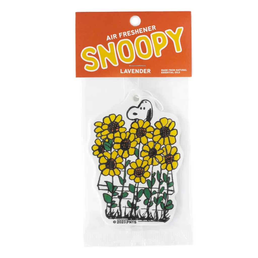 Diffuseur suspendu Snoopy Garden Peanuts, vue de face, parfum lavande