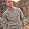 Pull Wrangler Regular Cable Knit sweater gris chiné