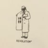 Zoom sur logo imprimé discret poitrine du sweat Revolution 2793 DEA Offwhite.
