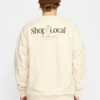 Sweat oversize Revolution 2793 DEA en coton bio Offwhite, grand imprimé graphique au dos.