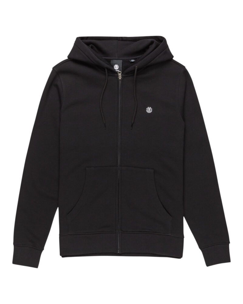 ELEMENT - ICON EMBROIDERY ZIP SWEAT – BLACK