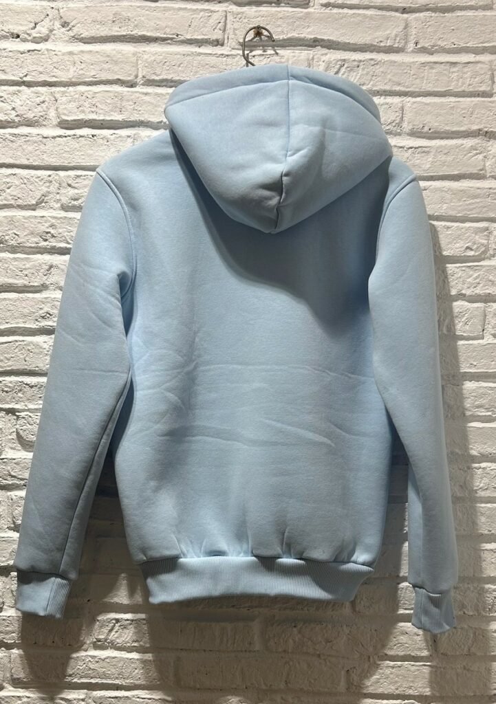 Sweat à capuche Belharra bleu glacier, vue arrière
