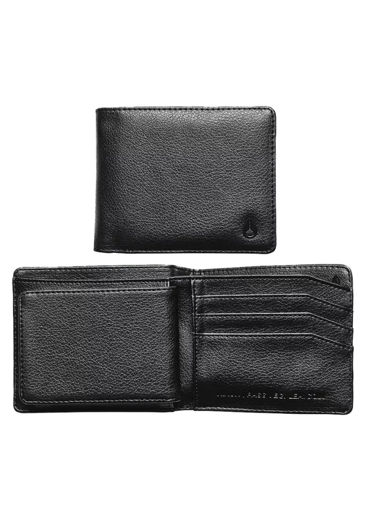 Porte-monnaie Nixon Pass végan noir vue de face