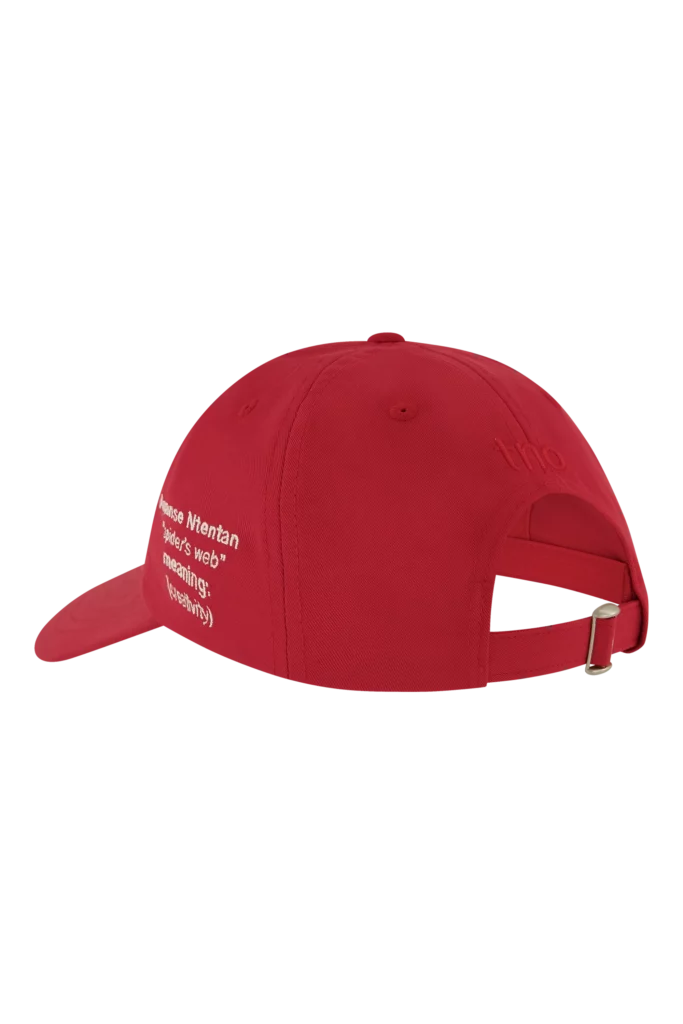 Arrière de la Ananse Cap rouge montrant la fermeture snapback