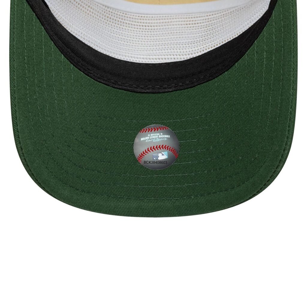 Casquette New Era 19TWENTY en coton délavé vert foncé avec logo New York