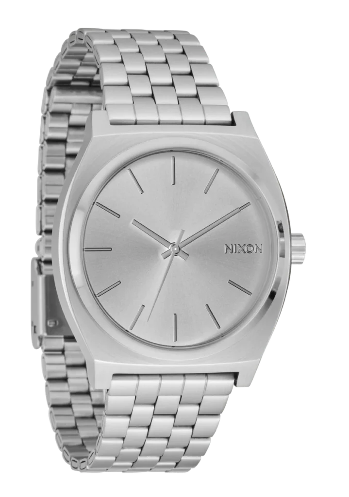 montre Nixon Time Teller avec cadran vert sunray vue de face