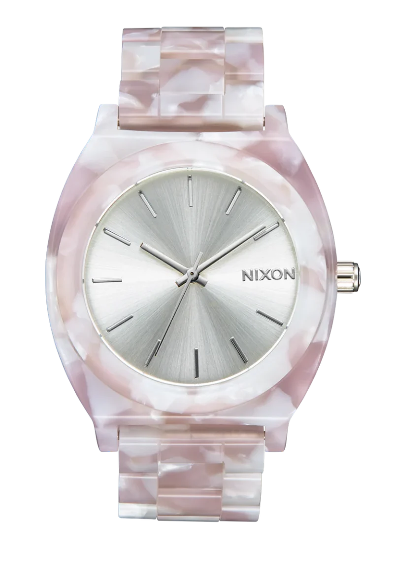 NIXON TIME TELLER ACETATE – PINK / SILVER