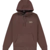 Vue du sweat à capuche The New Originals Catna Hoodie en marron – capuche à cordon, poche kangourou et finitions côtelées.
