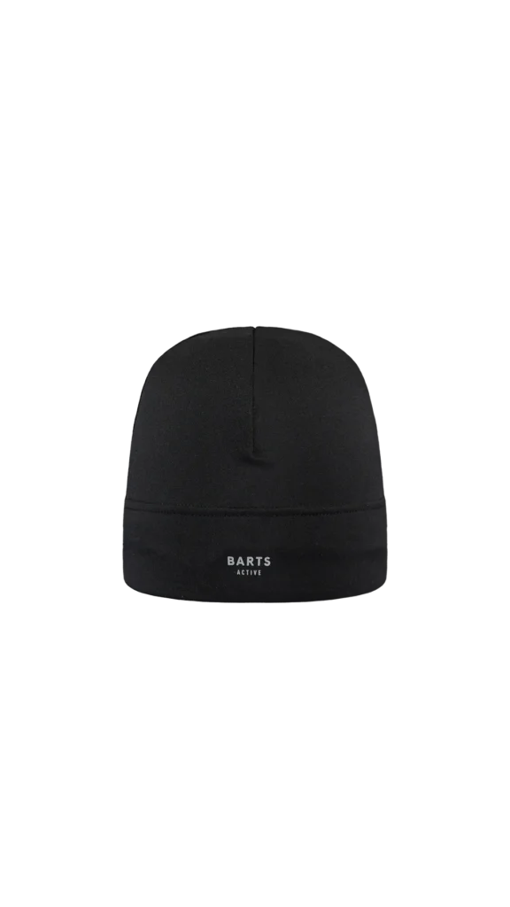 Bonnet Barts Active Beanie en noir – coupe ajustée, matière stretch extensible, logo réfléchissant – style casual & outdoor.