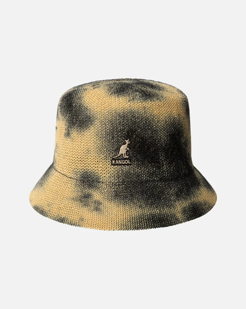 Bob Kangol Tie Dye Knit Bucket K5496 – BLACK/NATURAL