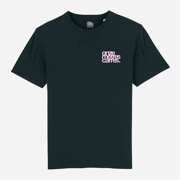 T-Shirt Onze Mètres Carrés Flower Classic – Noir