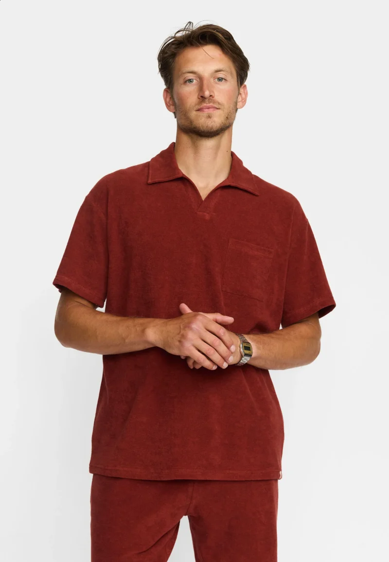 Terry Polo Shirt DarkOrange